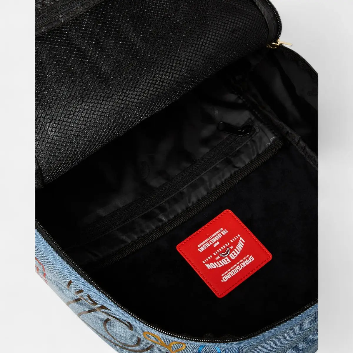 Sprayground Zaino METALLIC PRINTED DENIM SHARK DLXSV