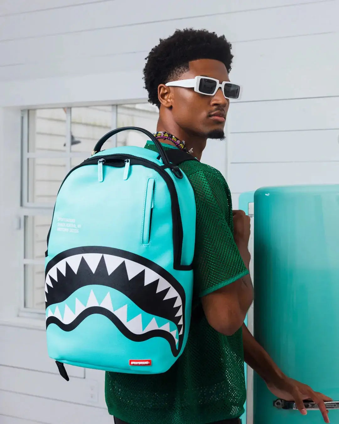 Sprayground Zaino SHARK CENTRAL AQUA DLXSV