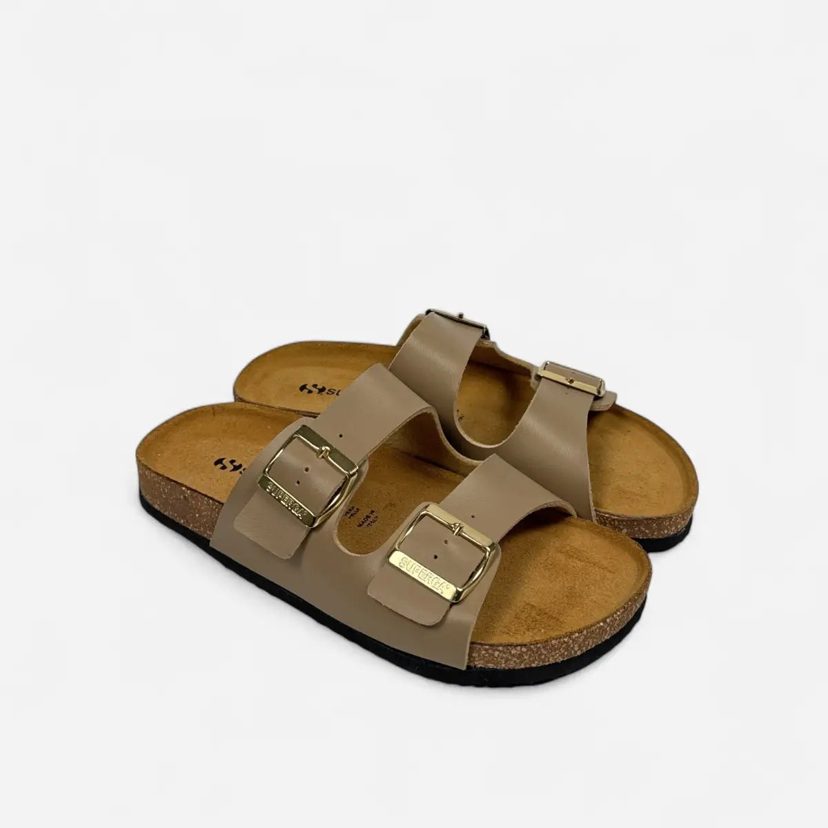 Superga Sandalo donna doppia fibbia Pelle Cuoio