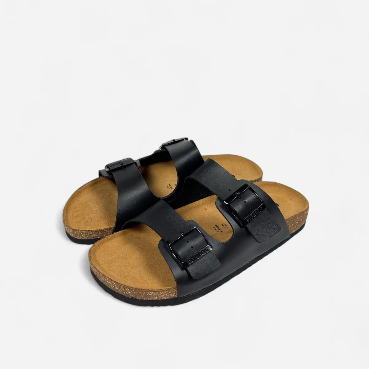 Superga Sandalo donna doppia fibbia Pelle Nero