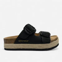 Superga Sandalo Platform donna doppia fibbia S11T228 Nero