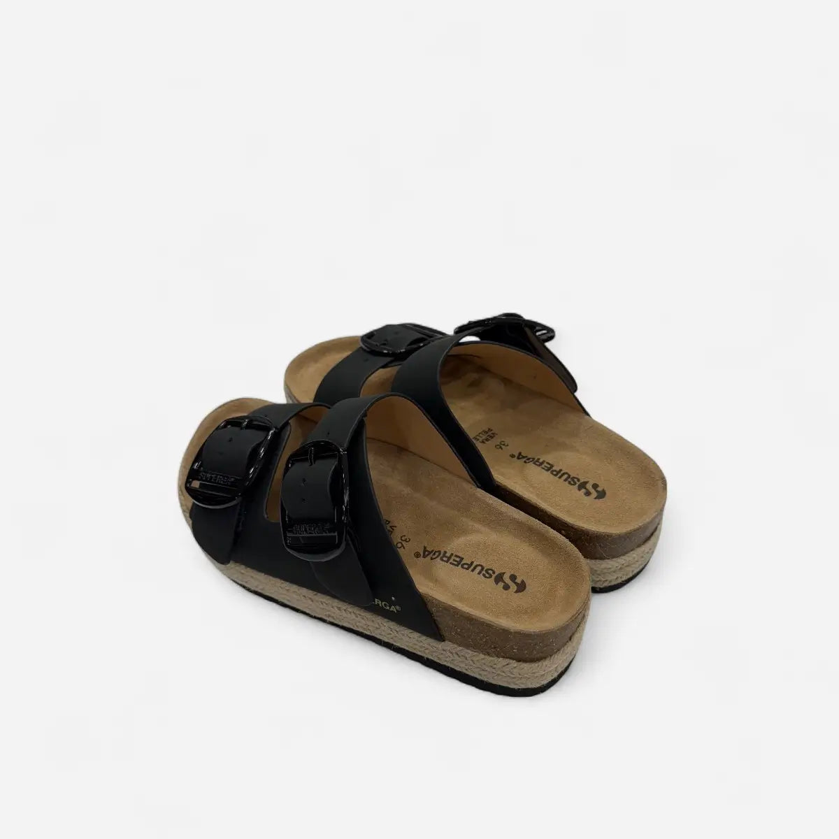 Superga Sandalo Platform donna doppia fibbia S11T228 Nero