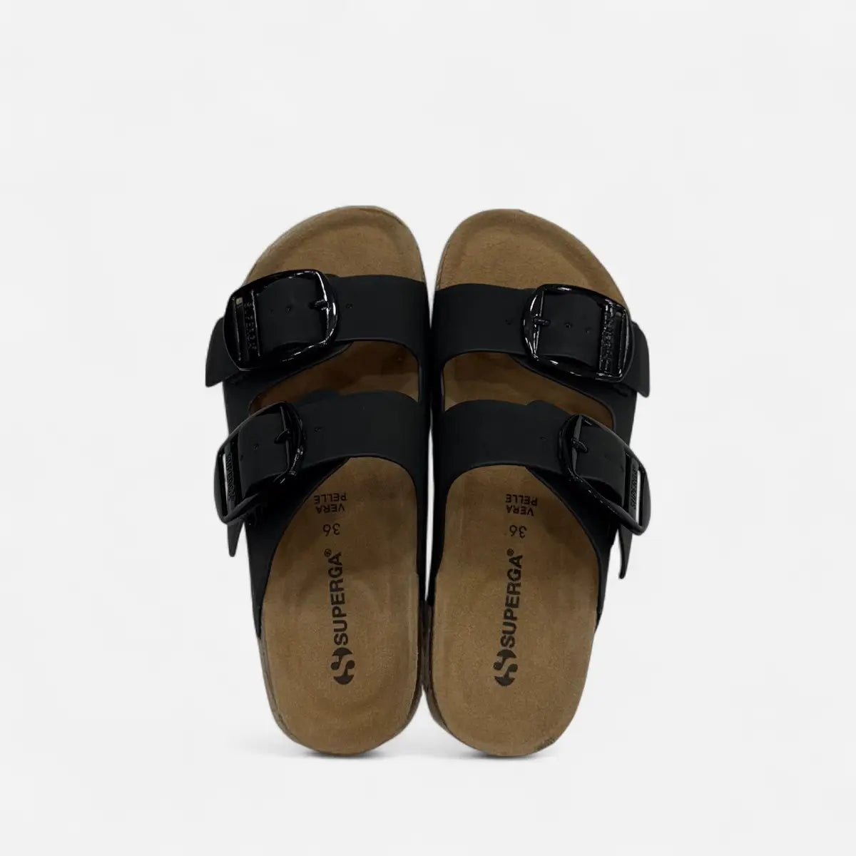 Superga Sandalo Platform donna doppia fibbia S11T228 Nero