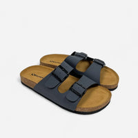 Superga Sandalo uomo doppia fibbia Nabuk Blu