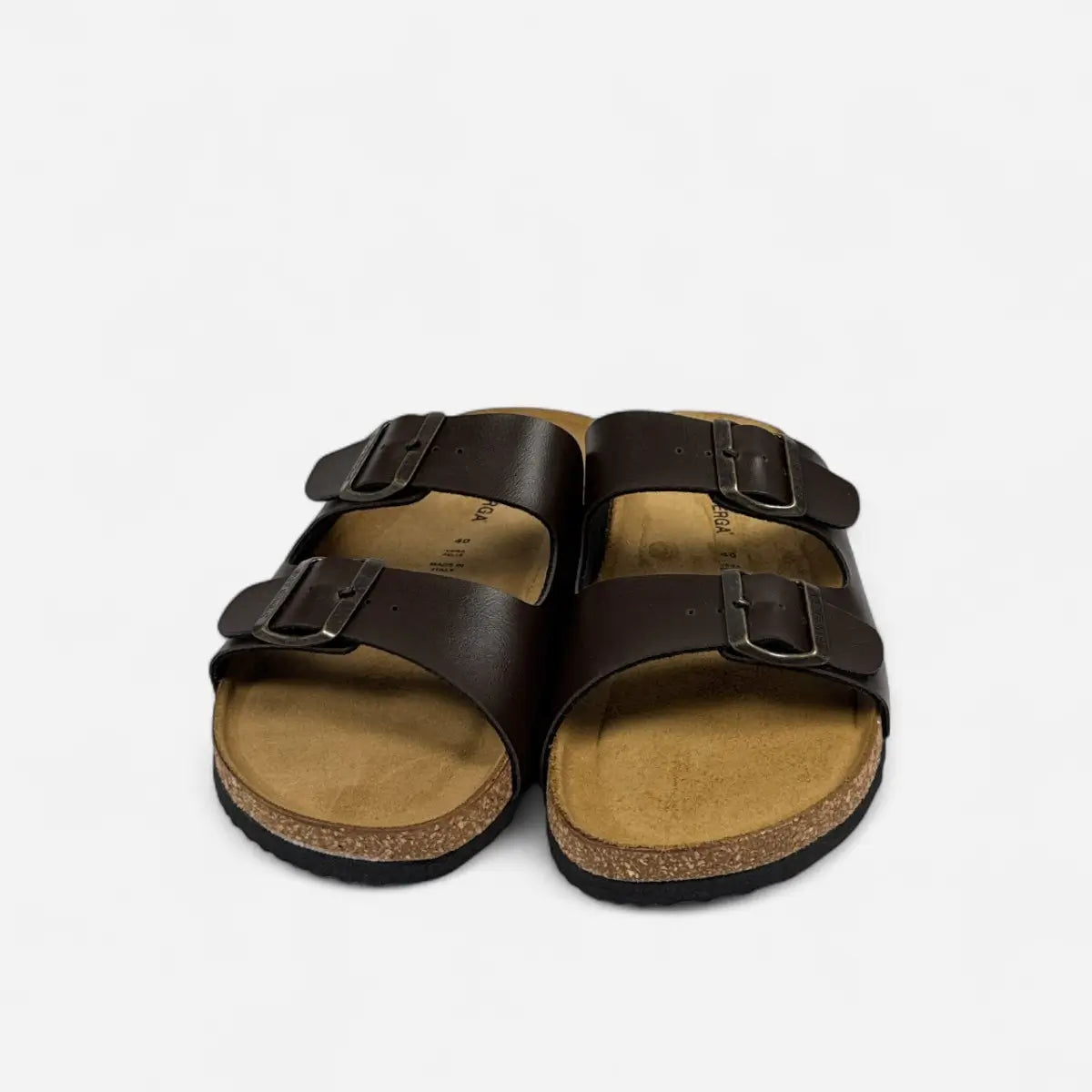 Superga Sandalo uomo doppia fibbia Pelle Marrone