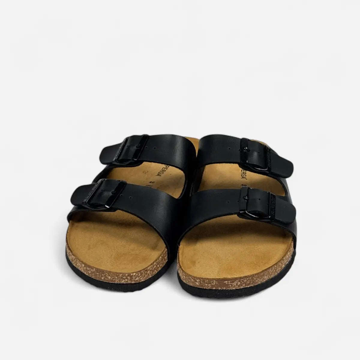 Superga Sandalo uomo doppia fibbia Pelle Nero