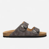 Superga Sandalo uomo doppia fibbia Nabuk Premium plantare morbido Grigio