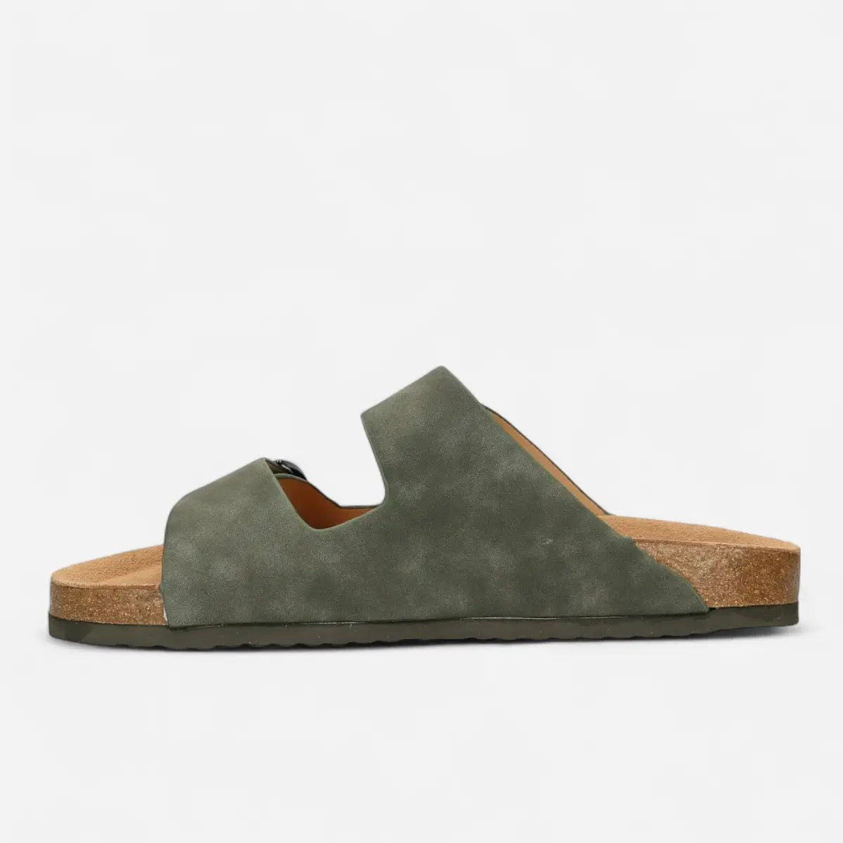 Superga Sandalo uomo doppia fibbia Nabuk Premium plantare morbido Verde