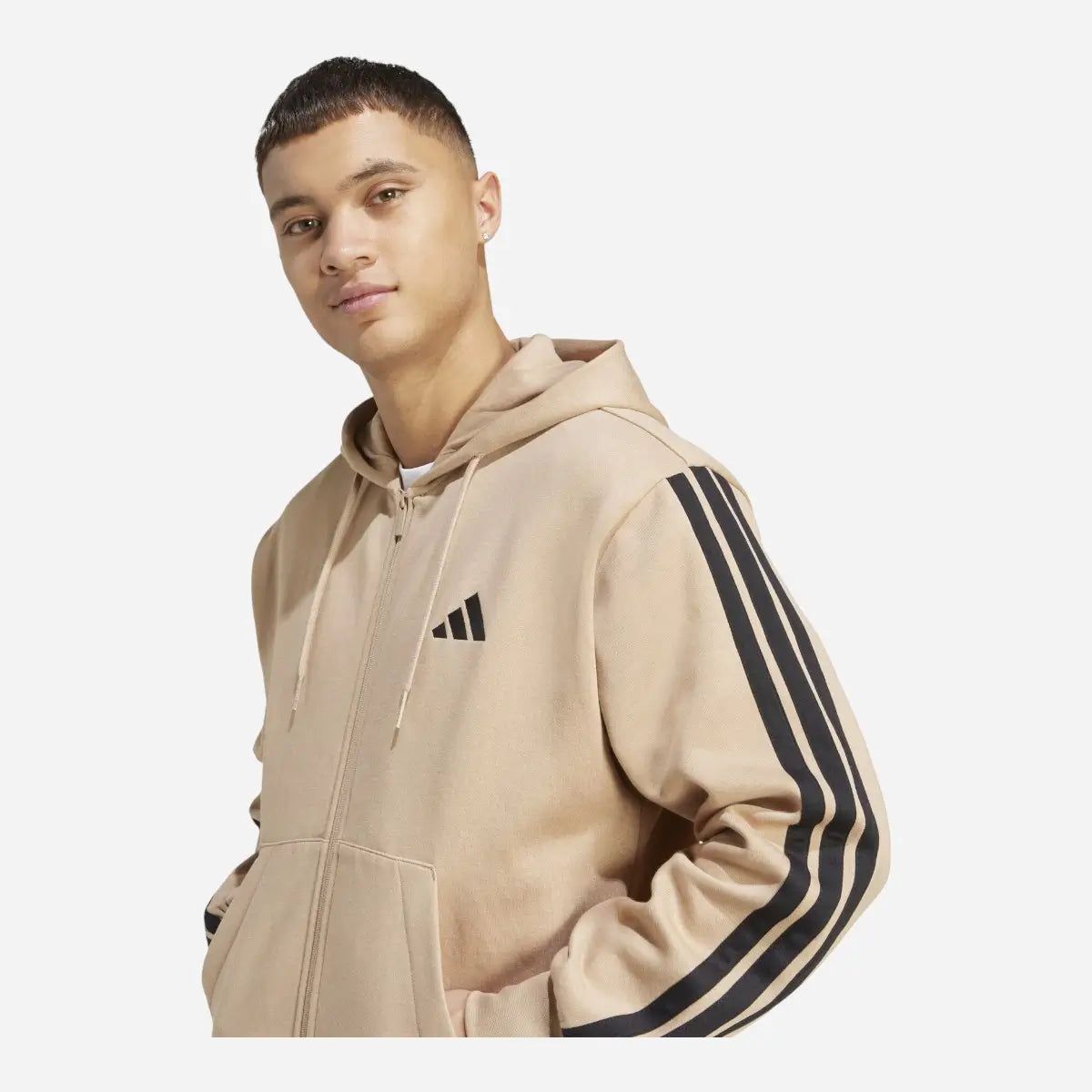 Adidas Tuta Colorblock Fleece 3 stripes FL beige