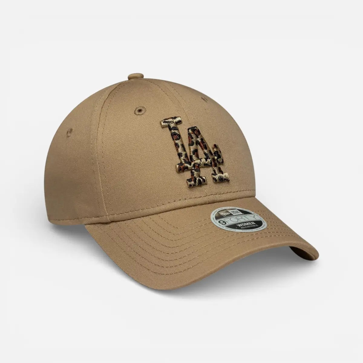 New Era Cappellino donna 9FORTY Regolabile LA Dodgers MLB Animal Infill Beige