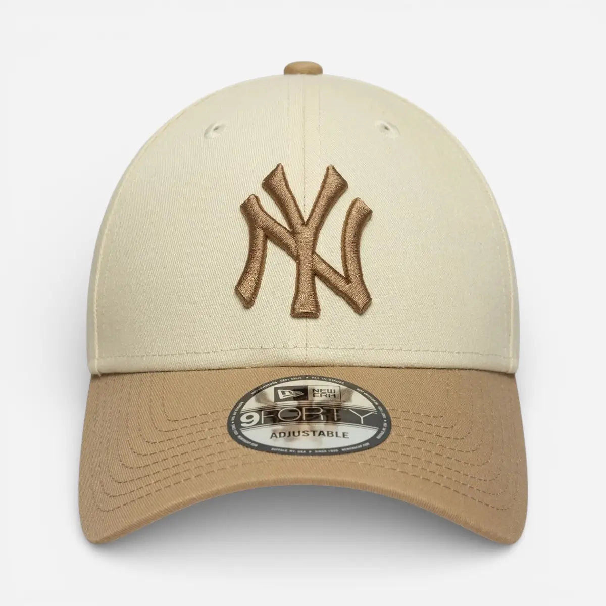 New Era Cappellino 9FORTY Regolabile New York Yankees MLB Colour Block Crema