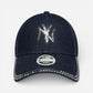 New Era Cappellino donna 9FORTY Regolabile New York Yankees MLB Paillettes Blu