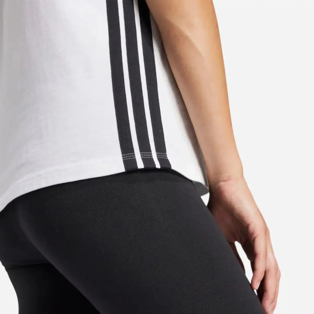 Adidas Canotta Essentials 3 Stripes White / Black