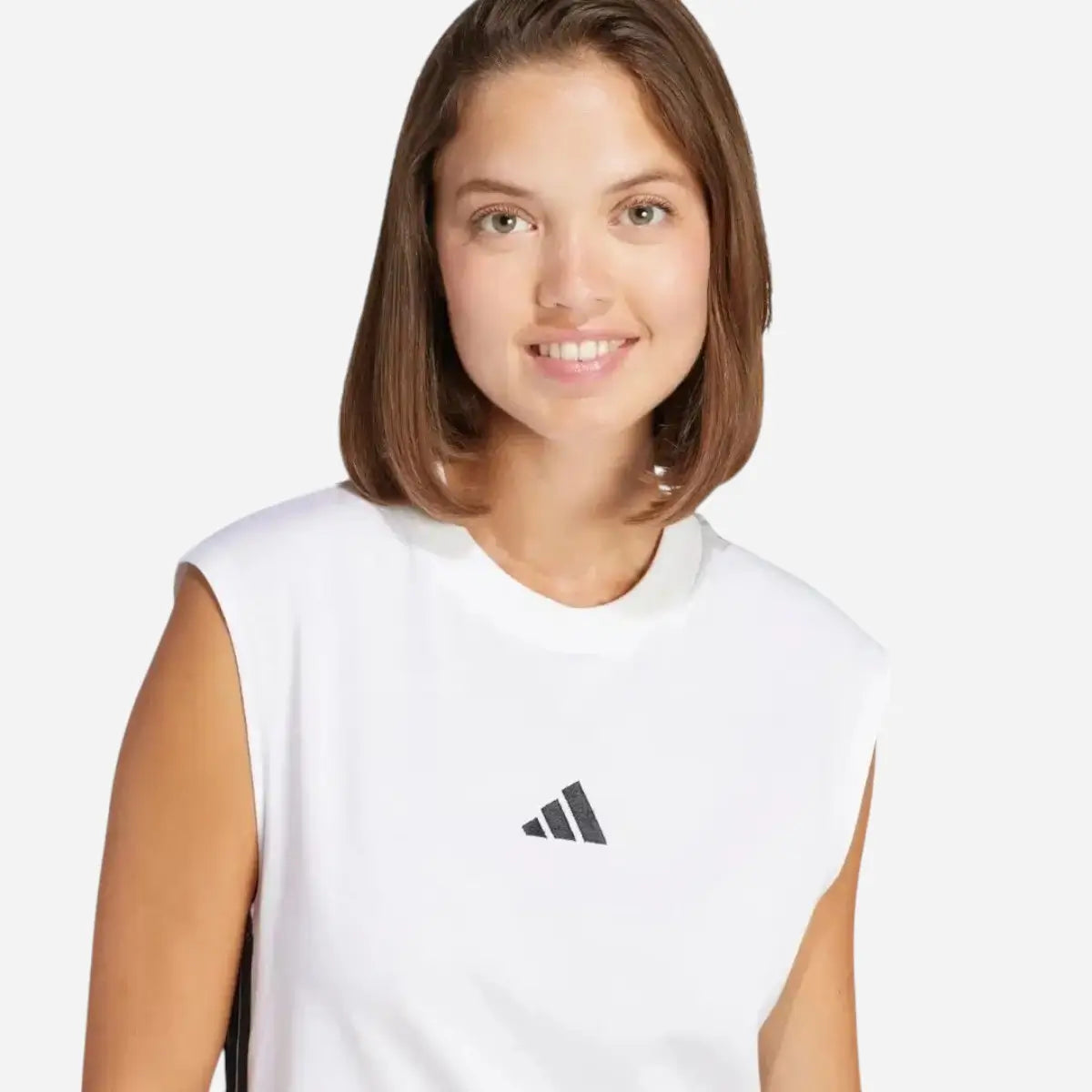 Adidas Canotta Essentials 3 Stripes White / Black