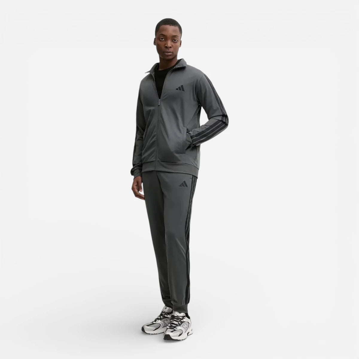 Adidas Tuta Sportswear Basic 3-Stripes Tricot Dark Grey