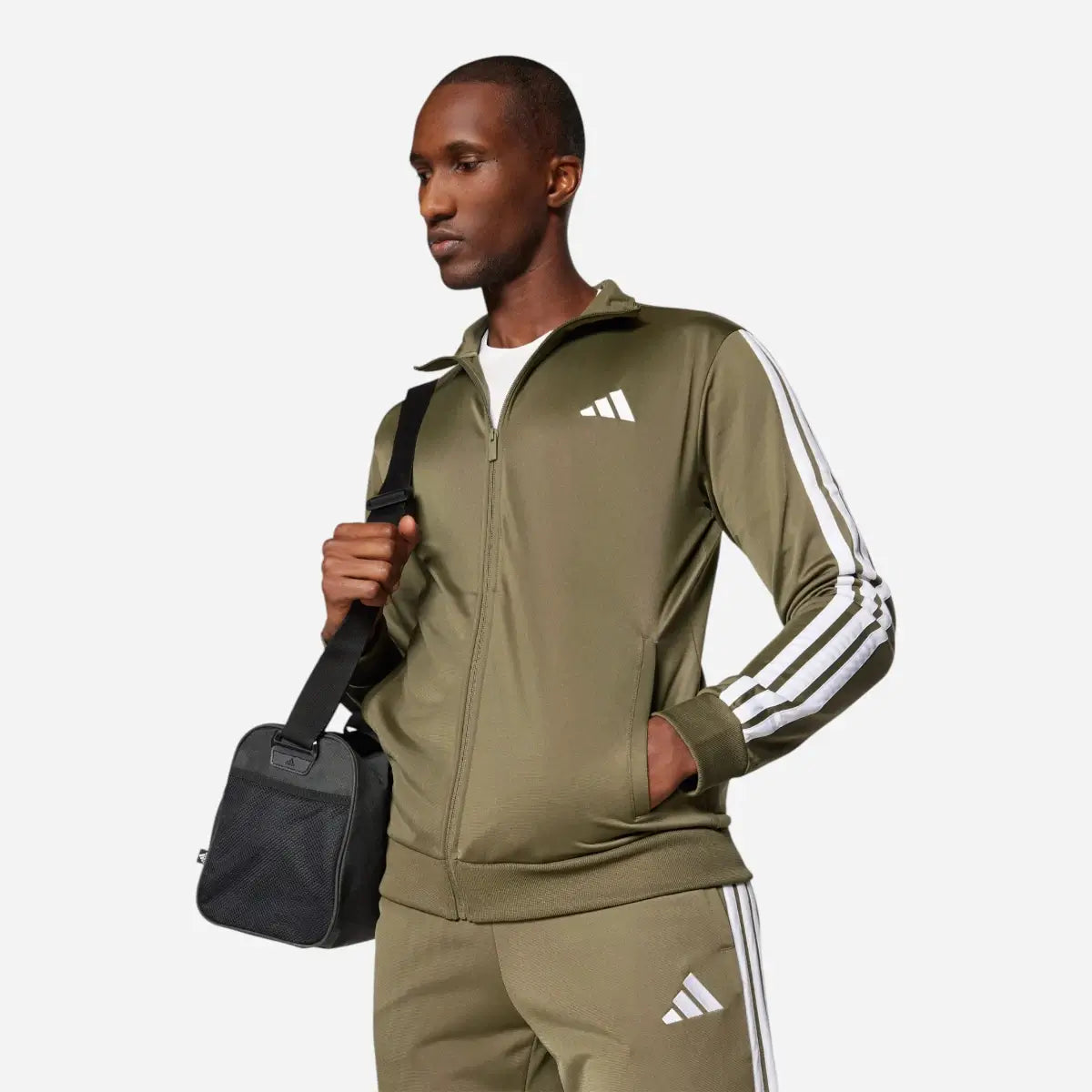 Adidas Tuta Sportswear Basic 3-Stripes Tricot Olive