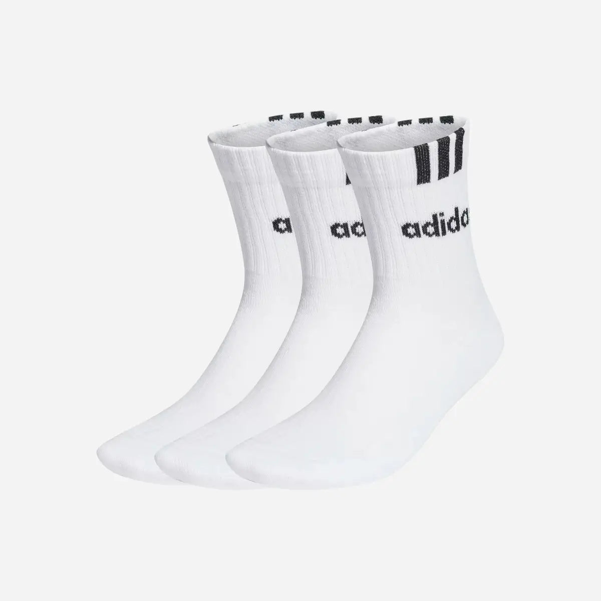Adidas Calze 3-Stripes Linear Half-Crew Cushioned (3 paia) white / black