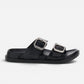 Superga ciabatte donna Doppia Fibbia Nero Metallic S87Y832