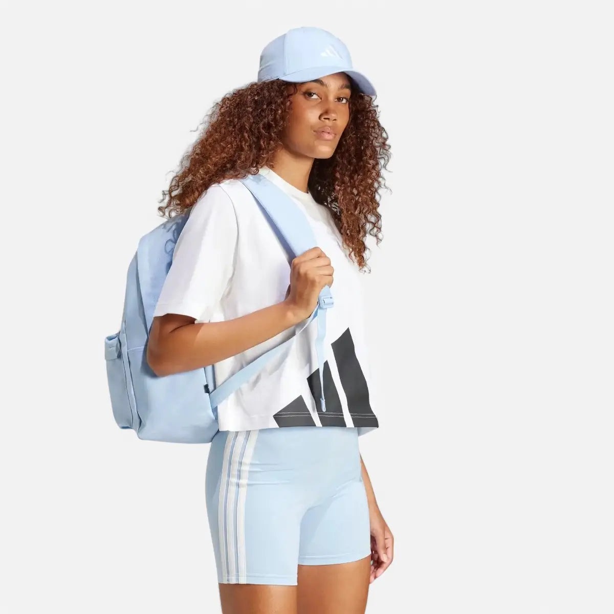 Adidas zaino Classic 3 Bar Logo Backpack glow blue azzurro