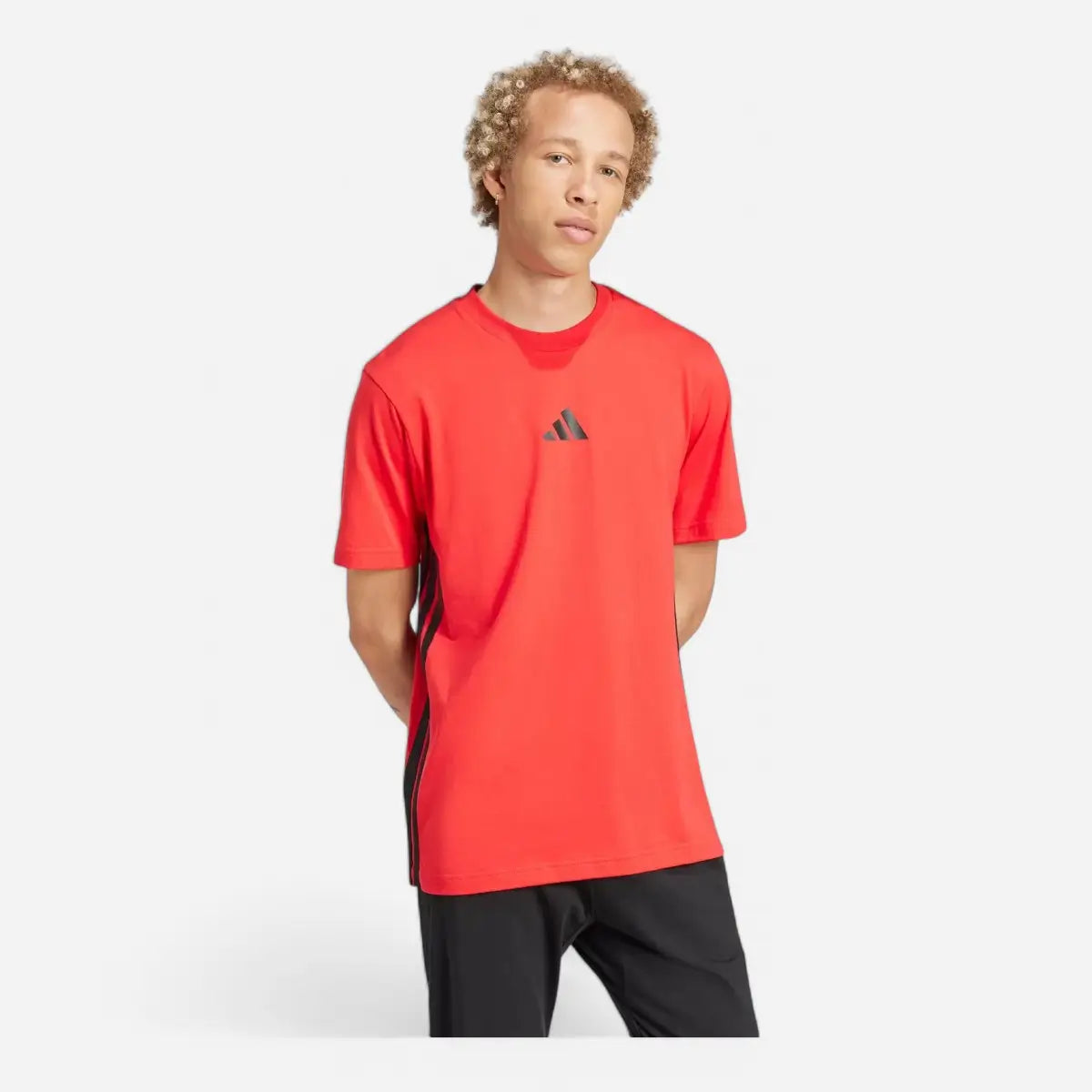 Adidas T-shirt Essentials 3 Stripes Single Jersey pure ruby