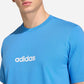 Adidas T-shirt Essentials Linear Single Jersey Ray Blue