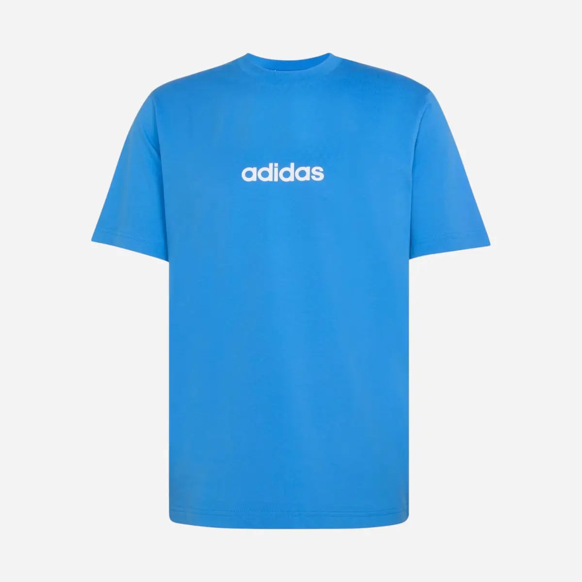Adidas T-shirt Essentials Linear Single Jersey Ray Blue