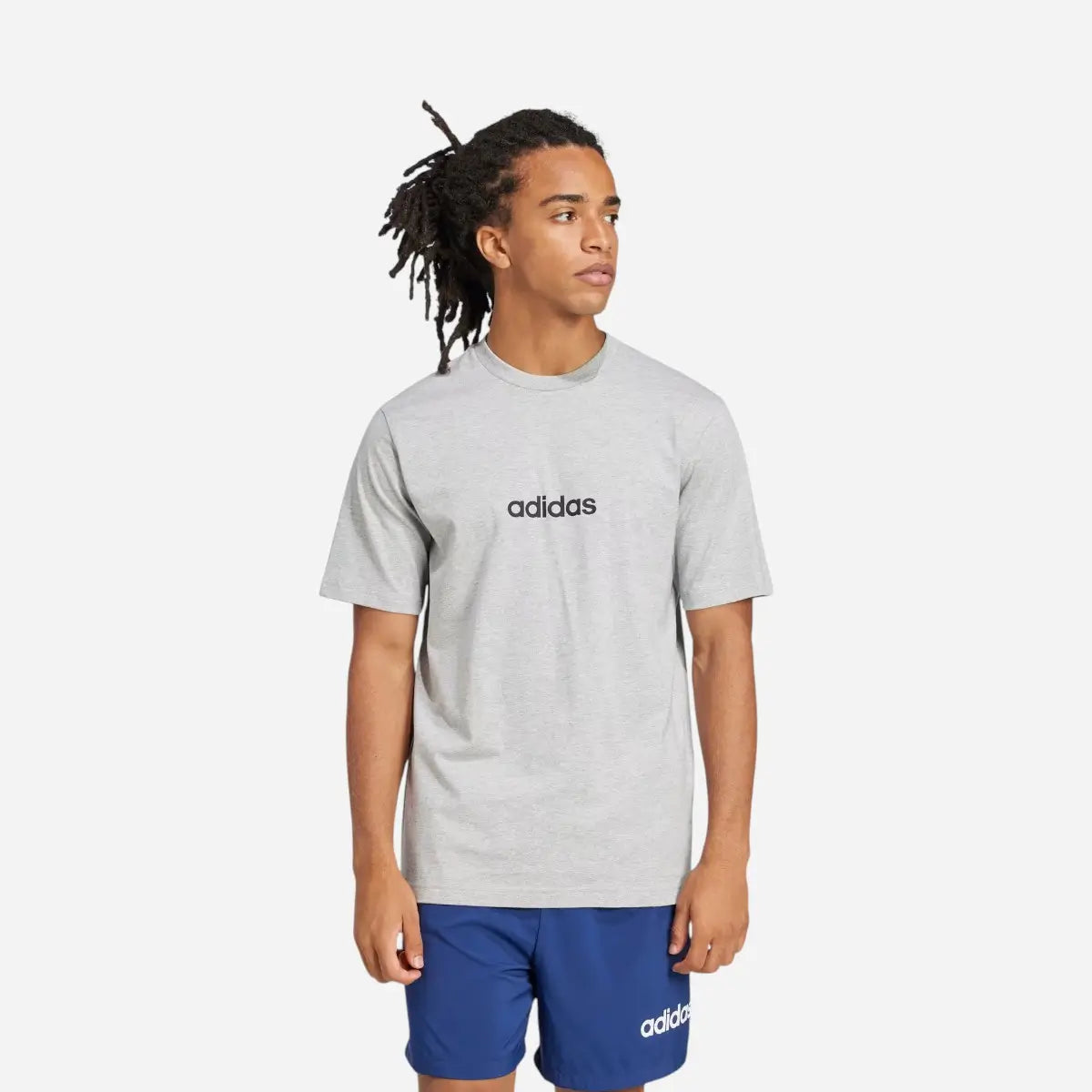 Adidas T-shirt Essentials Linear Single Jersey Medium Grey