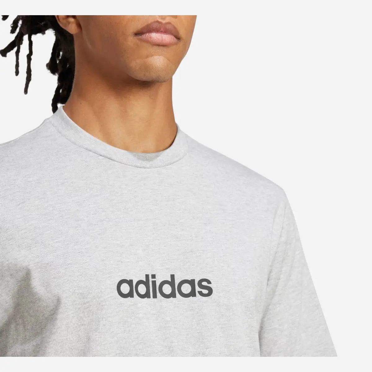 Adidas T-shirt Essentials Linear Single Jersey Medium Grey