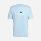 Adidas T-shirt Essentials Small Logo Single Jersey Tee Glow Blue