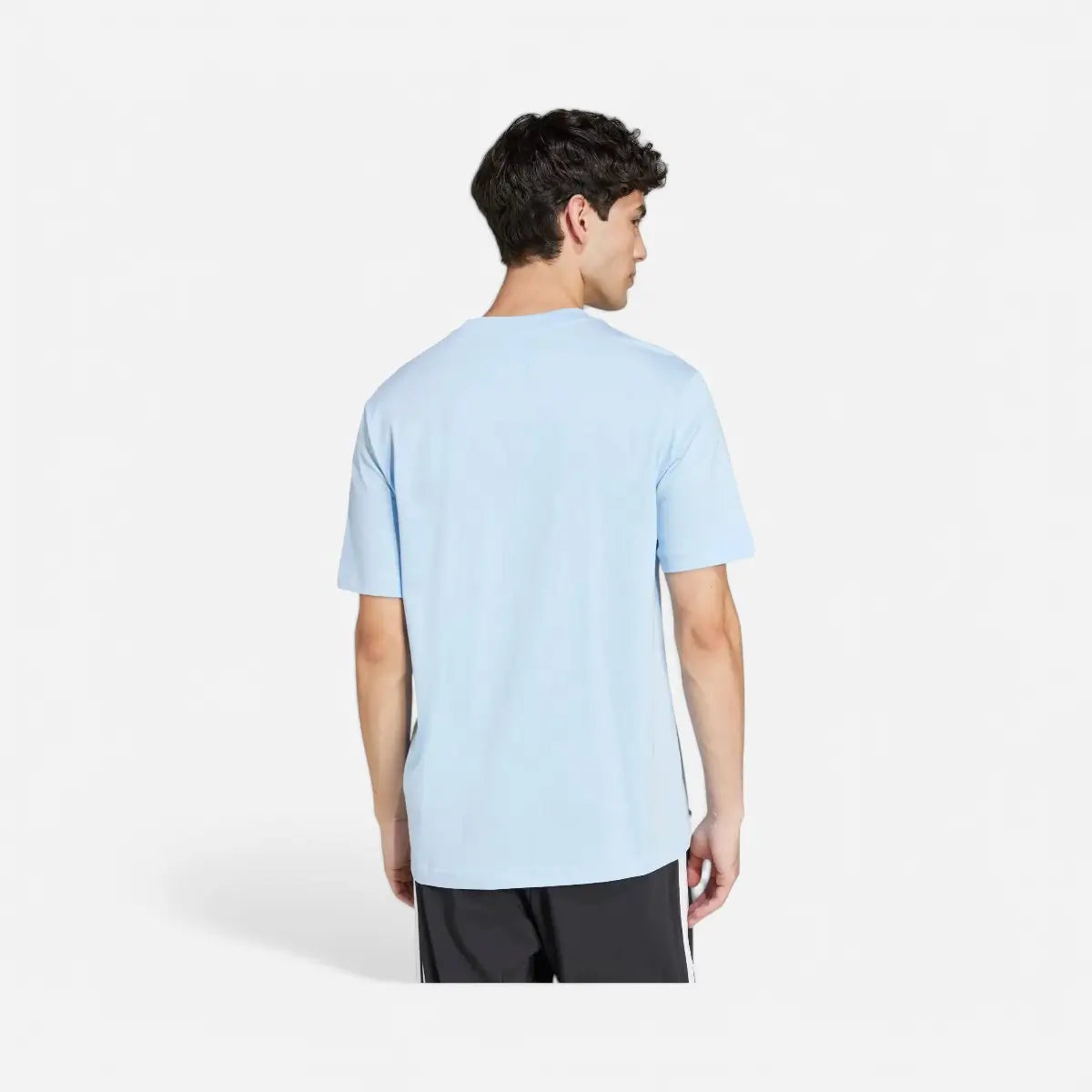 Adidas T-shirt Essentials Small Logo Single Jersey Tee Glow Blue