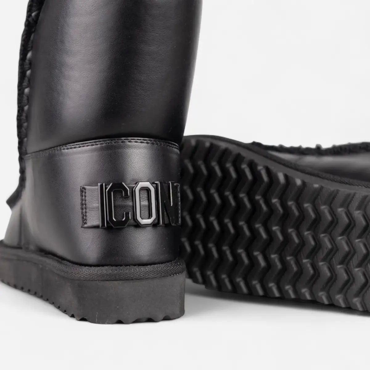 ICON Stivale Mid Pelliccia Ecopelle Nero IC7105SD