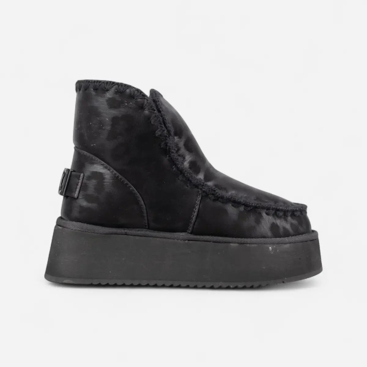 ICON Stivale Platform Pelliccia Nero Animalier IC05266SD