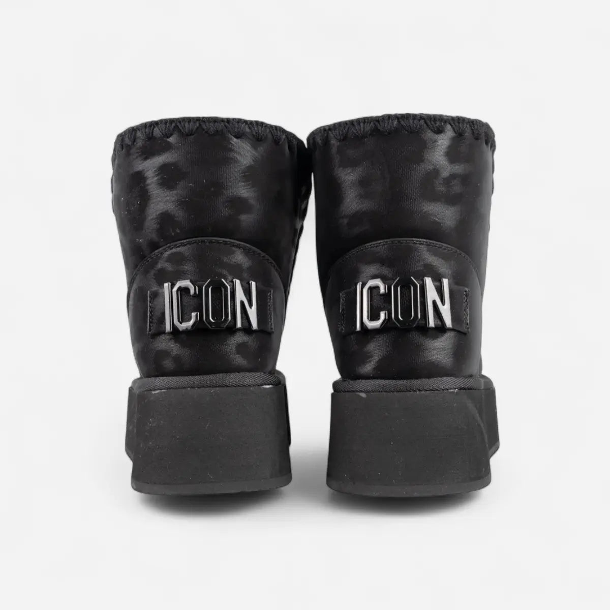 ICON Stivale Platform Pelliccia Nero Animalier IC05266SD