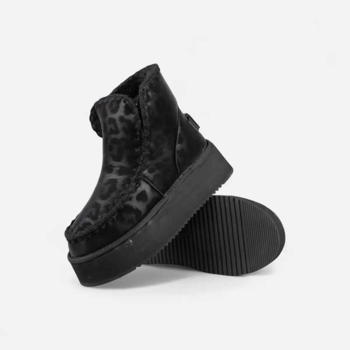ICON Stivale Platform Pelliccia Nero Animalier IC05266SD