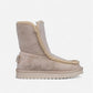 ICON Stivale Pelliccia Camoscio Beige IC04412SD