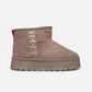 ICON Stivaletto Pelliccia Nabuk Tortora IC04599SD
