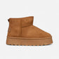 ICON Stivaletto Platform Pelliccia Nabuk Biscotto IC04416SD