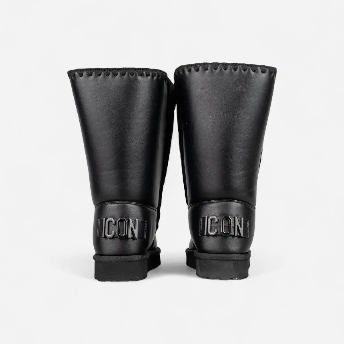 ICON Stivale Alto Pelliccia Eco-pelle Nero IC7104SD