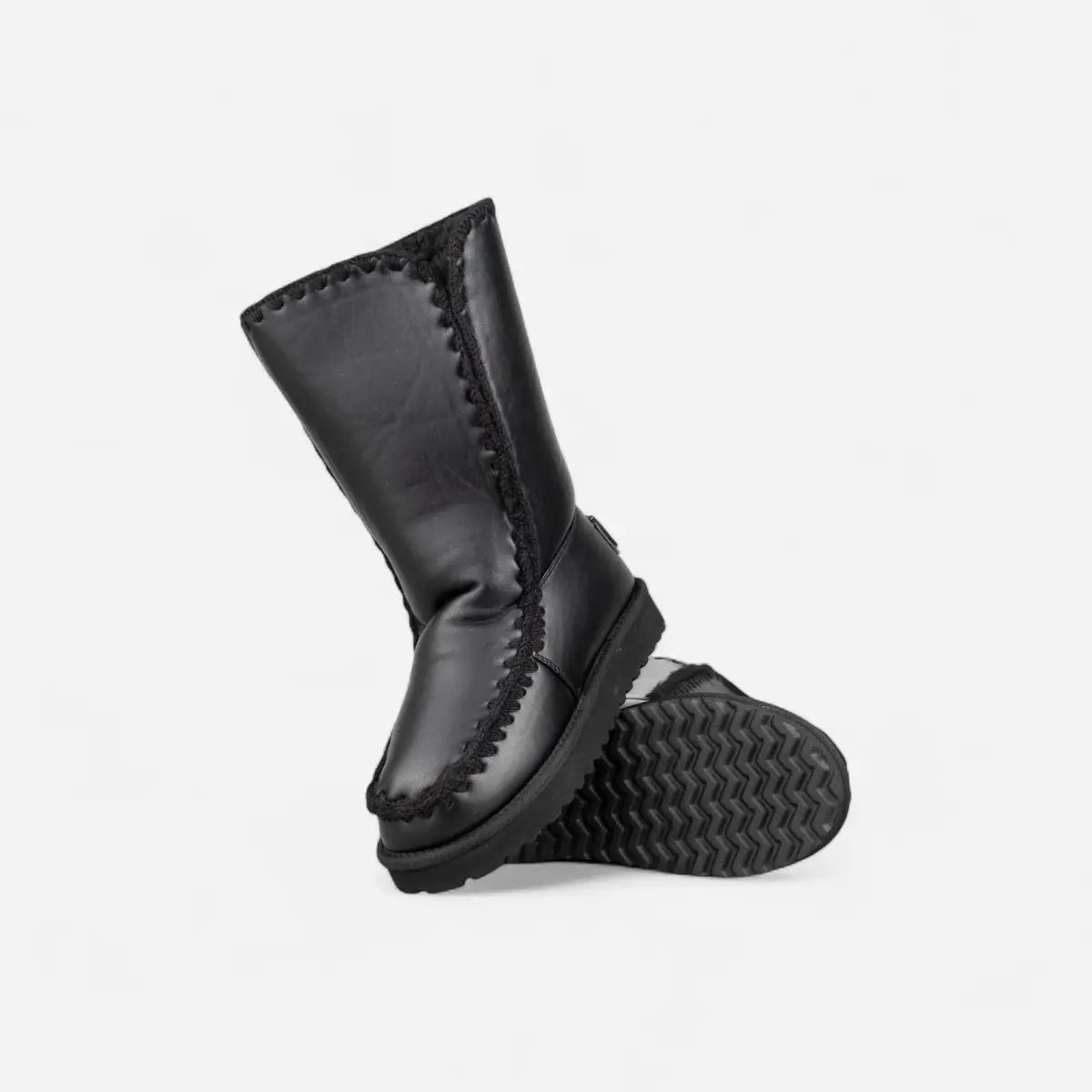 ICON Stivale Alto Pelliccia Eco-pelle Nero IC7104SD