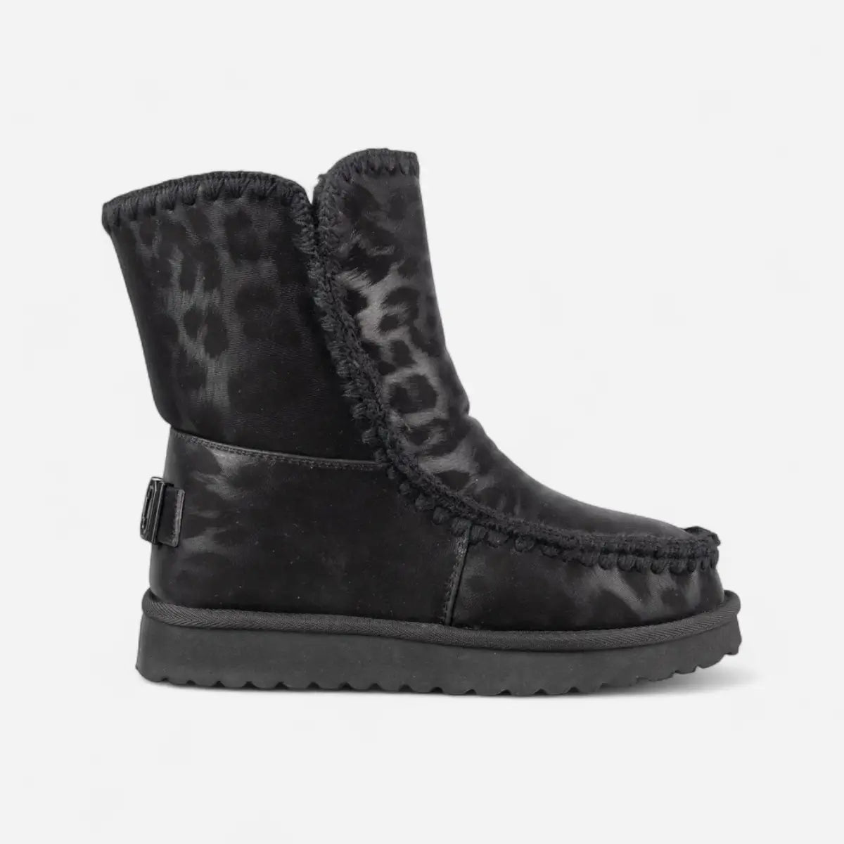 ICON Stivaletto Mid Pelliccia Ecopelle Nero Animalier IC05267SD