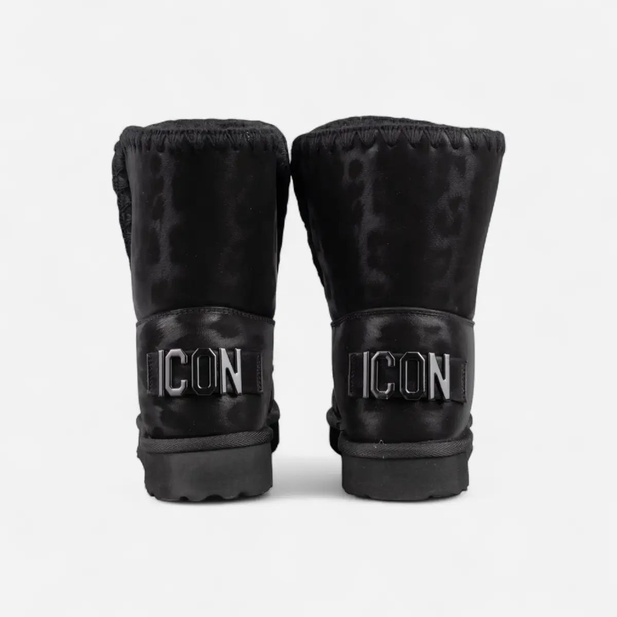 ICON Stivaletto Mid Pelliccia Ecopelle Nero Animalier IC05267SD