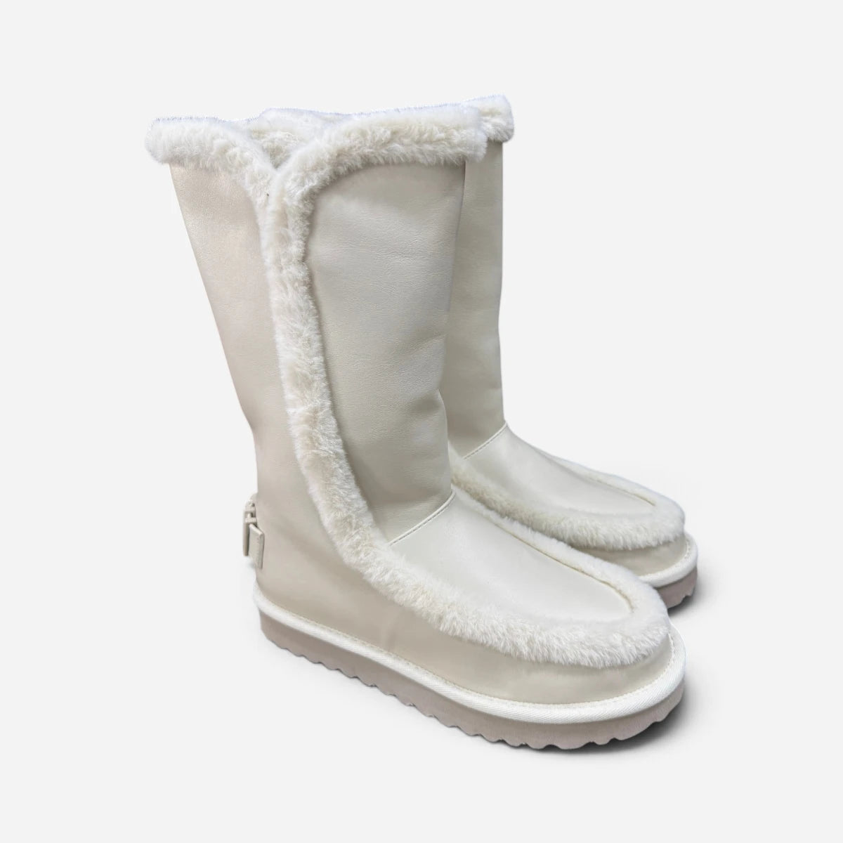 ICON Stivale Alto Pelliccia Eco-pelle Panna IC7104SD/FUR