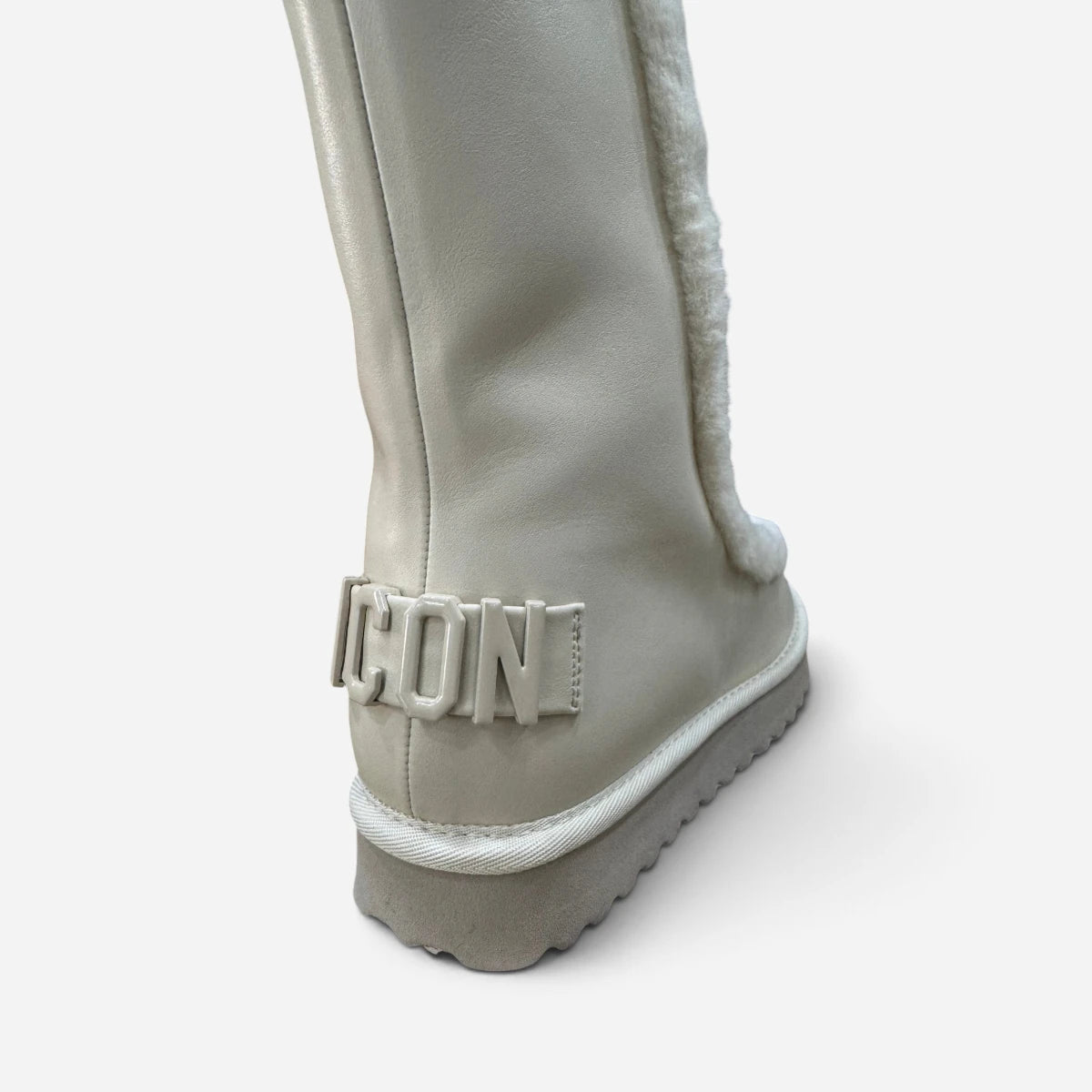ICON Stivale Alto Pelliccia Eco-pelle Panna IC7104SD/FUR