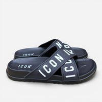 ICON ciabatte uomo Cross Logo Black & White IC05712TU