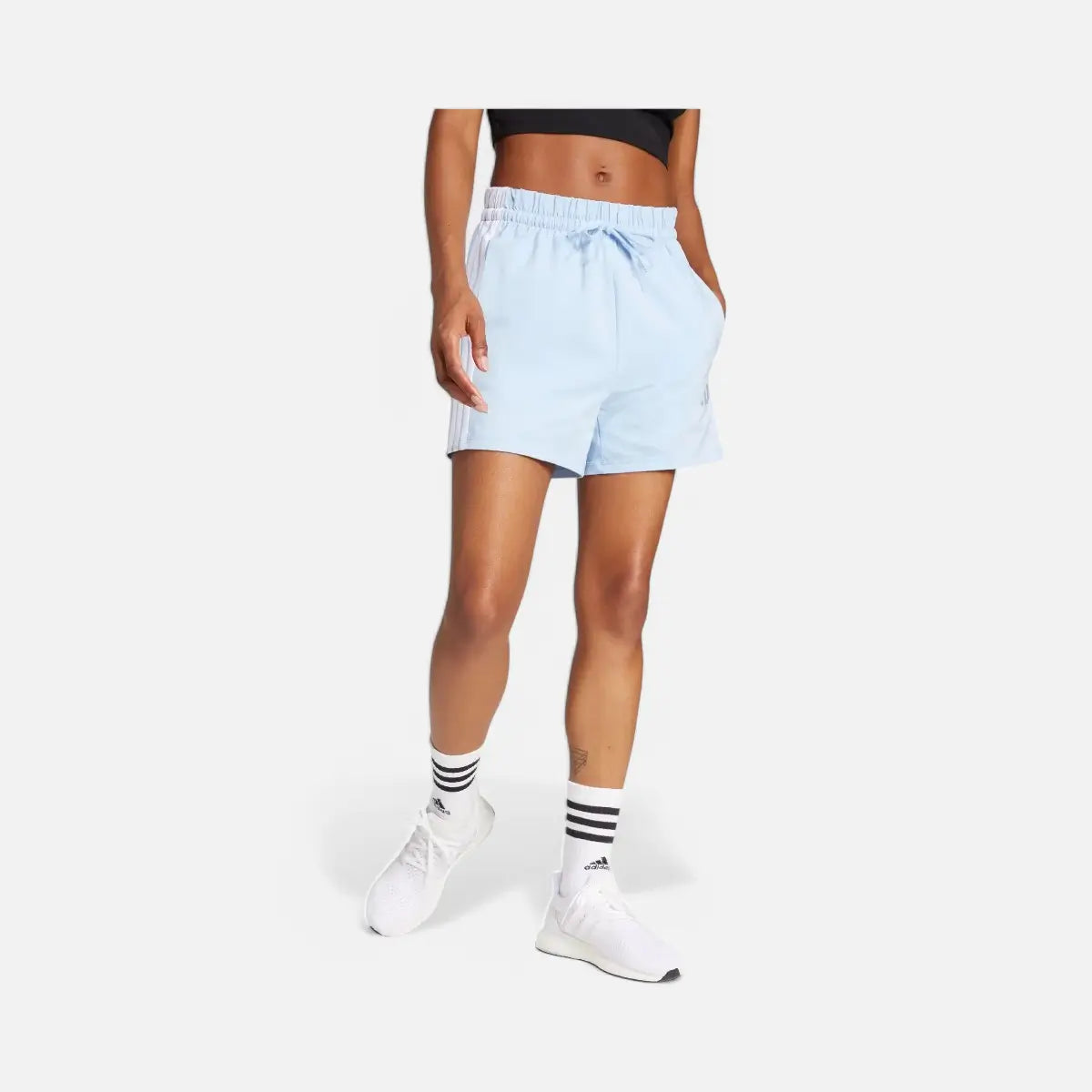 Adidas Short Essentials 3-Stripes Cotton Glow Blue