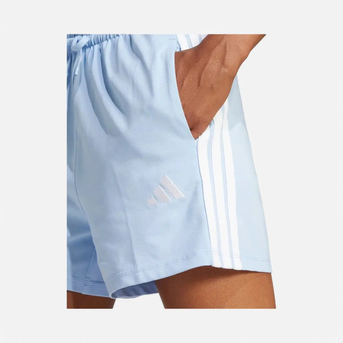 Adidas Short Essentials 3-Stripes Cotton Glow Blue