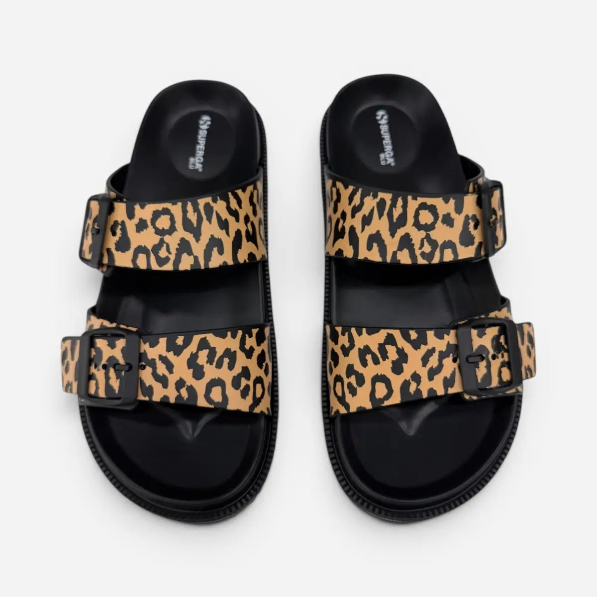 Superga ciabatte donna Doppia Fibbia Leopard S87Y836