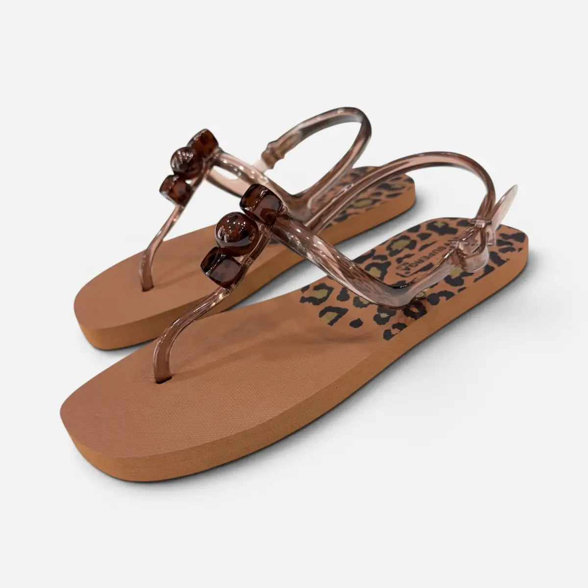 Superga sandalo donna infradito Charm Jewel Brown S87Y843