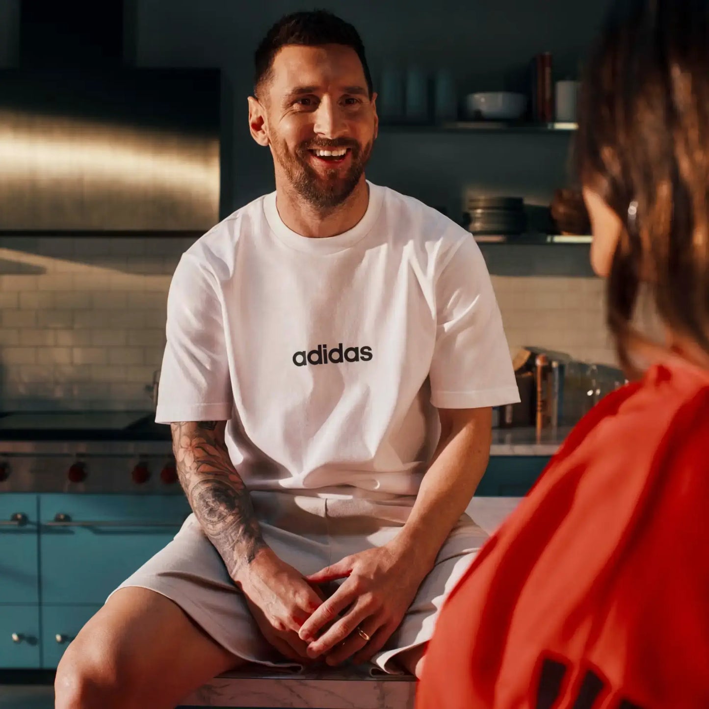 Adidas T-shirt Essentials Linear Single Jersey White / Black