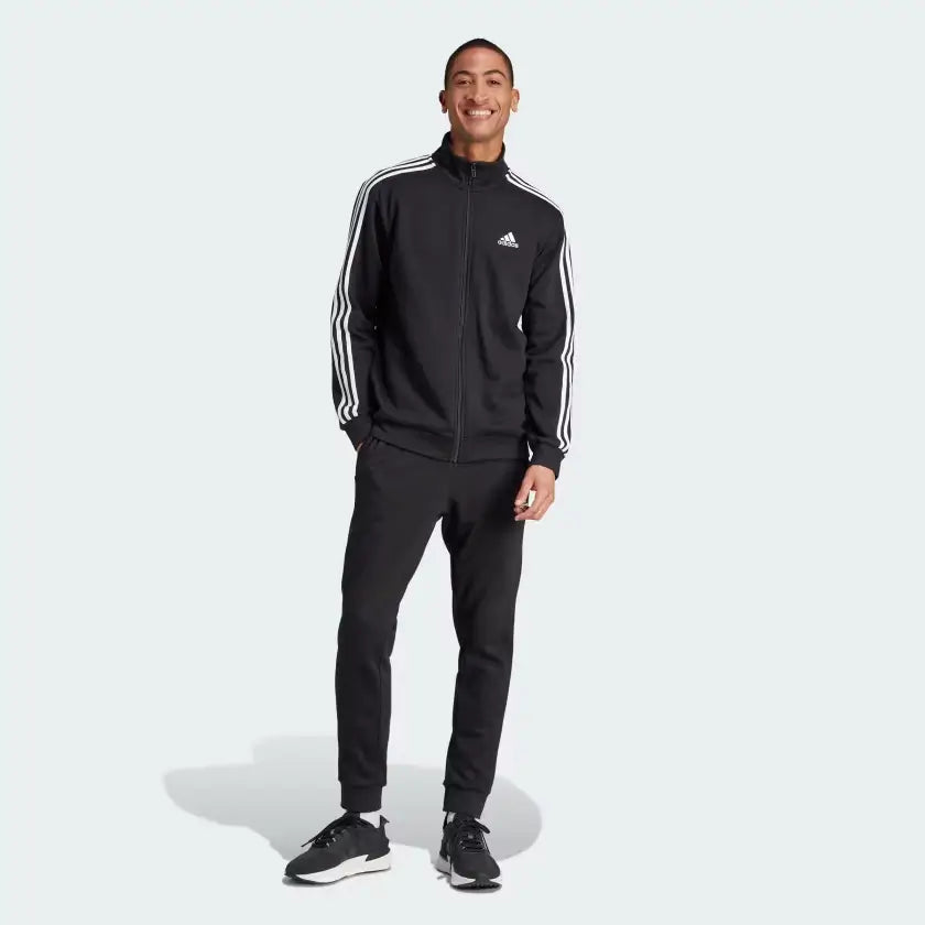 Adidas Tuta 3 Stripes Essentials Fleece black